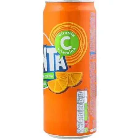 Напій Fanta з апельсиновим соком, з/б, 330 мл