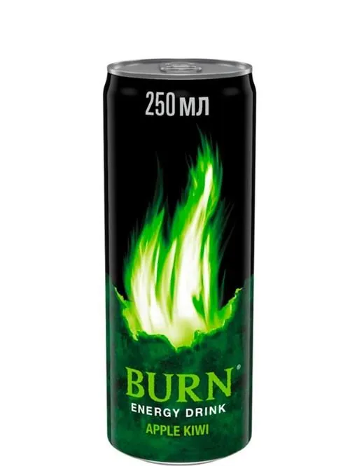 Напій енергетичний Burn Energy Drink яблуко-ківі, 250 мл