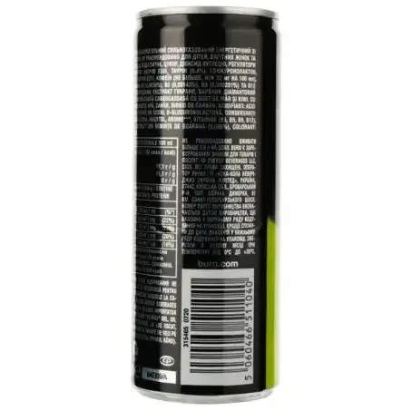 Напій енергетичний Burn Energy Drink яблуко-ківі, 250 мл