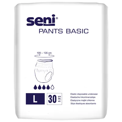Труси поглинаючі для дорослих Seni Pants Basic large, 30 штук