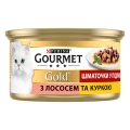 Корм влажный для кошек Purina Gourmet Gold с лососем и курицей, кусочки в подливе по 85 г