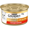 Корм влажный для кошек Purina Gourmet Gold Соус Де-Люкс с говядиной, 85 г