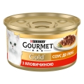 Корм влажный для кошек Purina Gourmet Gold Соус Де-Люкс с говядиной, 85 г