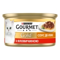 Корм влажный для кошек Purina Gourmet Gold Соус Де-Люкс с говядиной, 85 г