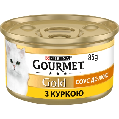 Корм влажный для кошек Purina Gourmet Gold Соус Де-Люкс с курицей, 85 г