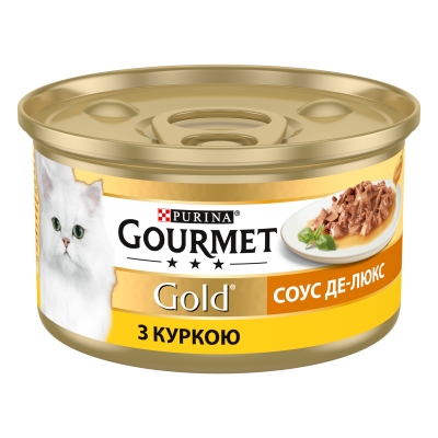 Корм влажный для кошек Purina Gourmet Gold Соус Де-Люкс с курицей, 85 г