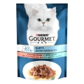 Корм вологий для кішок Purina Gourmet Perle Duo з лососем і сайдою міні філе в підливі, 85 г