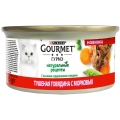 Корм вологий для кішок Purina Gourmet Натуральні рецепти з яловичиною та морквою, 85 г