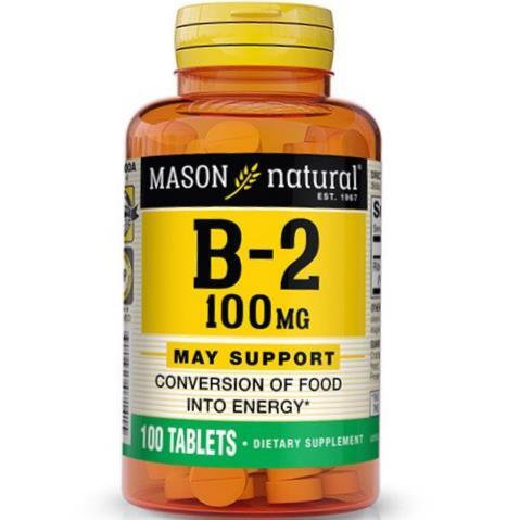 Витамин В2 Mason Natural Vitamin B2 100, 100 таблеток