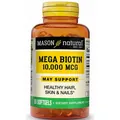 Біотин Mason Natural Mega Biotin 10000, 50 гелевих капсул