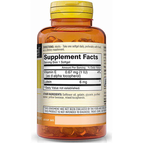Лютеїн Mason Natural Lutein 6, 60 гелевих капсул