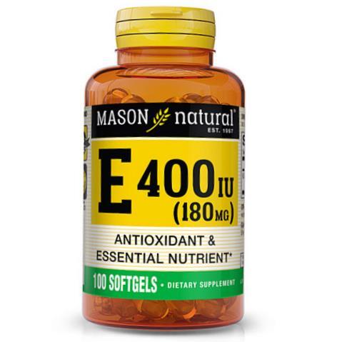 Вітамін Е Mason Natural Vitamin E 400, 100 гелевих капсул