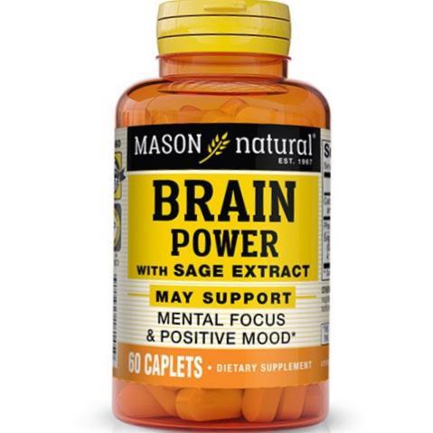 Диетическая добавка Mason Natural Brain Power with Sage Extract, 60 каплет
