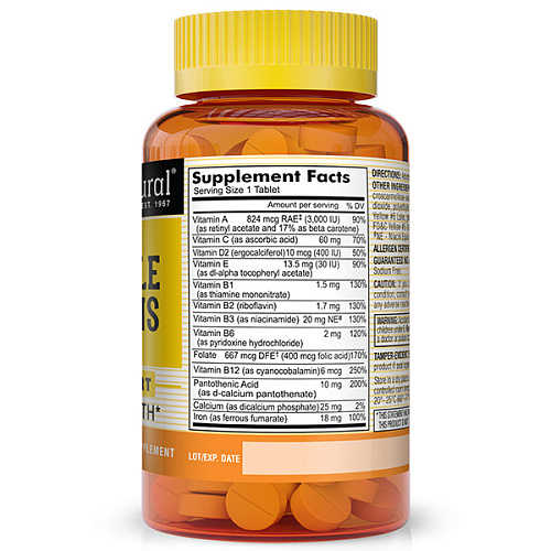 Мультивитамины Mason Natural Daily Multiple Vitamins With Iron, 365 таблеток