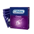 Презервативи латексні Contex Classic класичні з силіконовою змазкою, 3 штуки