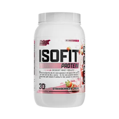 Протеїн сироватковий ізолят Nutrex Research Isofit, полуниця з вершками, 30 порцій