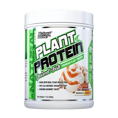 Протеїн рослинний змішаний Nutrex Research Plant Protein ванільна карамель, 536 г
