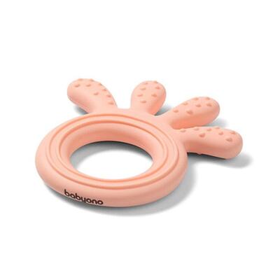 Прорезыватель для зубов BabyOno 826/01 силиконовый Осьминог, розовый