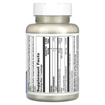 Вітамін B12 B6 фолієва кислота KAL Vitamin B6 B12 Folic Acid вишня, 60 льодяників