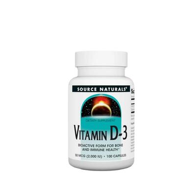 Витамин Д3 Source Naturals Vitamin D3 2000 МЕ, 100 капсул