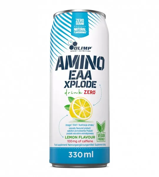 Газований напій Olimp Amino EAA Xplode Drink Zero з амінокислотами, лимон, 330 мл