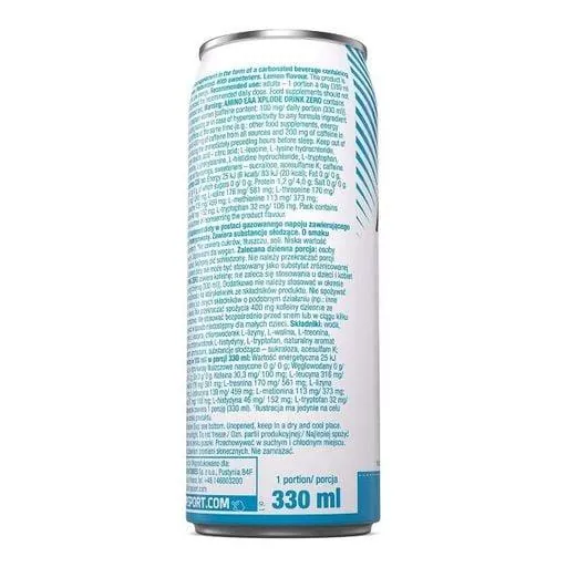 Газований напій Olimp Amino EAA Xplode Drink Zero з амінокислотами, лимон, 330 мл
