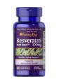 Ресвератрол Puritan's Pride Resveratrol 100 мг, 60 капсул