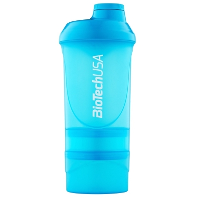Шейкер BioTech Wave + Shaker голубой, 600 мл
