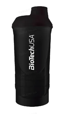 Шейкер BioTech Wave + Shaker чорний, 600 мл
