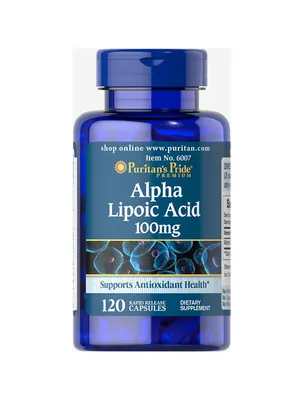Альфа-ліпоєва кислота Puritan's Pride Alpha Lipoic Acid 100 мг, 120 капсул