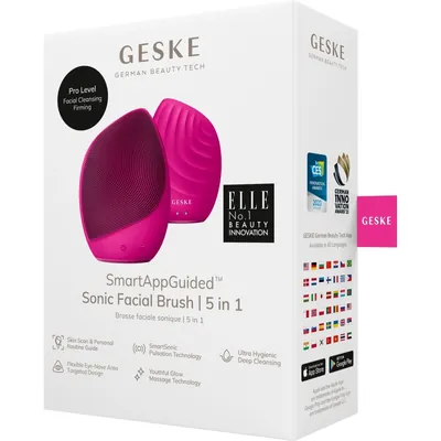 Термо-щітка для обличчя GESKE Електронна звукова 5 в 1, пурпурова