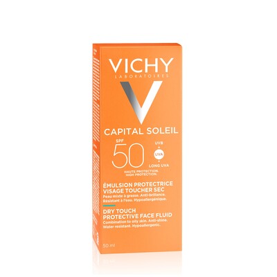 Эмульсия Vichy Capital Soleil для лица, солнцезащитная матирующая, SPF50+, 50 мл