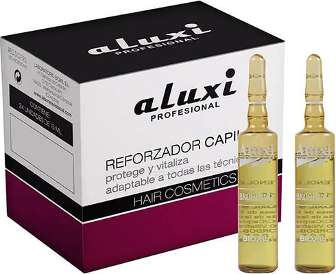 Ампулы Aluxi Brushing для подвергающихся термической обработке волос, 24 шт х 15 мл