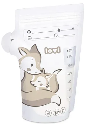 Пакети Lovi Buddy bear 12/208 для зберігання грудного молока, 25 шт