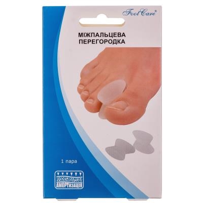 Перегородка межпальцевая Foot Care GA-9014 гелевая, гипоаллергенная, размер M (35 - 38), 1 пара