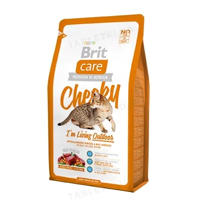 Корм сухий для кішок живуть на вулиці Brit Care Cheeky I am Living Outdoor, 0.4 кг