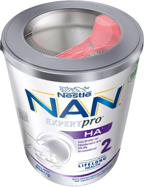Смесь сухая молочная NAN Expertpro HA 2 для детей с 6 месяцев, 800 г