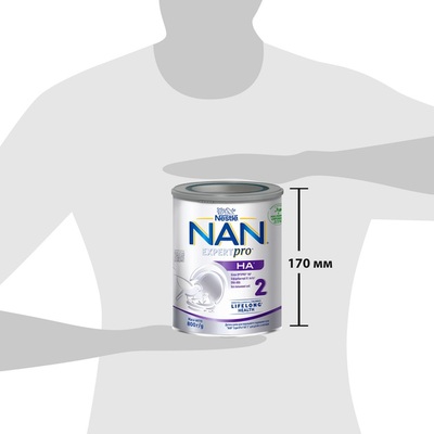 Смесь сухая молочная NAN Expertpro HA 2 для детей с 6 месяцев, 800 г