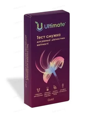 Тест-смужка Ultimate Gold для визначення вагітності 25 мМО/мл, 1 штука