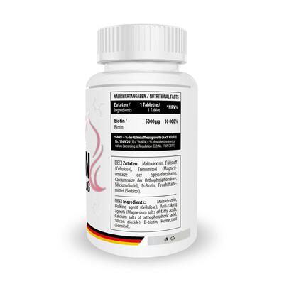 Биотин MST Nutrition Beauty Biotin 5000 мкг, 100 таблеток