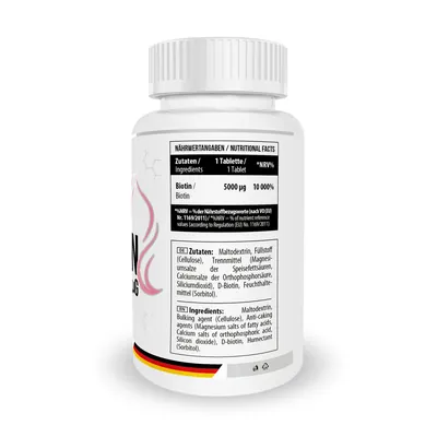 Біотин MST Nutrition Beauty Biotin 5000 мкг, 100 таблеток