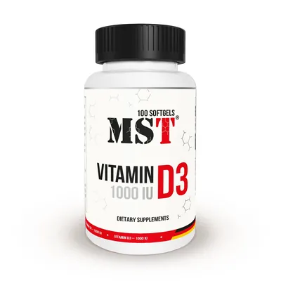 Вітамін Д3 MST Nutrition Vitamin D 1000 МО, 100 капсул