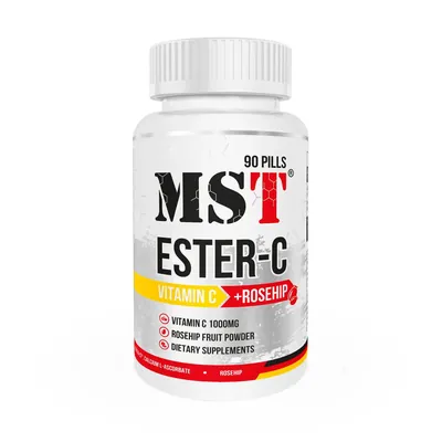 Вітамін С MST Nutrition Ester-C Vitamin C + ROSEHIP, 90 таблеток