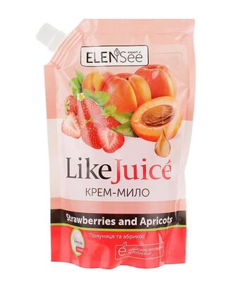 Крем-мыло жидкое Elensee Like Juice Клубника и абрикос дой-пак, 450 мл