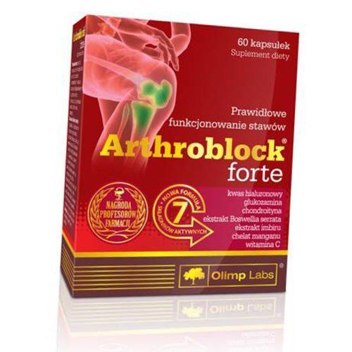 Хондропротектор для суглобів та зв'язок Olimp Arthroblock Forte, 60 капсул
