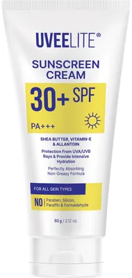 Крем сонцезахисний Uveelite УФ-лайт SPF30+ захист і зволоження, всі типи шкіри, 60 г