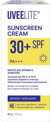 Крем сонцезахисний Uveelite УФ-лайт SPF30+ захист і зволоження, всі типи шкіри, 60 г