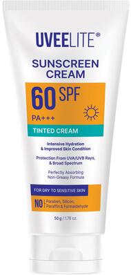 Крем солнцезащитный Uveelite УФ-лайт SPF60 тонирующая, сухая и чувствительная кожа, 50 г.