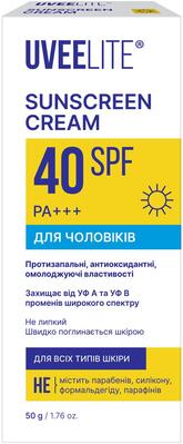 Крем сонцезахисний Uveelite УФ-лайт SPF40 для чоловіків, всі типи шкіри, 50 г