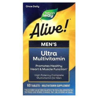 Мультивітаміни для чоловіків Nature's Way Alive! Men’s Ultra Multivitamin, 60 таблеток
